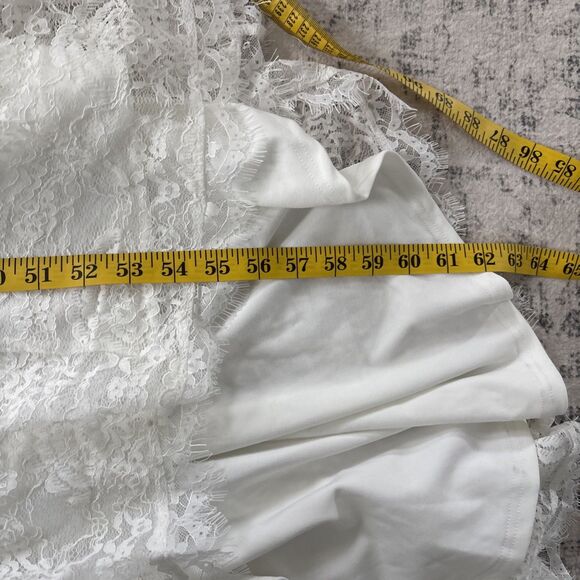 Lulus Beloved Promise White Lace Off-the-Shoulder Mermaid Maxi Dress Size Large - Picture 7 of 9